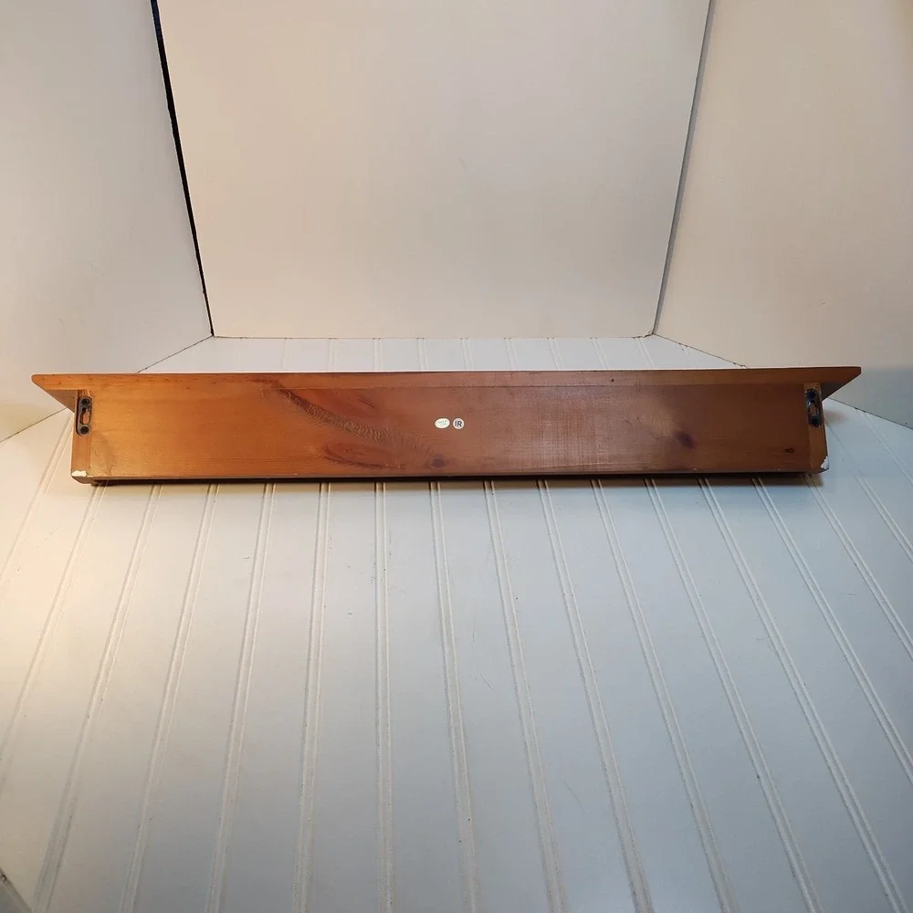 Solid Wood Wall Shelf With 3 Hooks 30